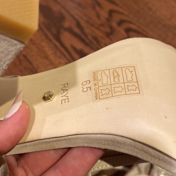 Raye Revolve Tan Suede Ankle Wrap Heels - Picture 6 of 8